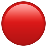 Émoji 🔴 Disque Rouge sur Apple iOS 14.5.