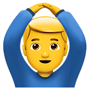 🙆‍♂️ Emoji Homem Fazendo Gesto De «OK» na Apple iOS 14.5.
