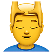 💆‍♂️ Emoji Mann, der eine Kopfmassage bekommt Apple iOS 14.5.