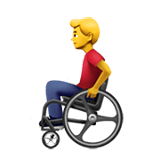 👨‍🦽 Emoji Mann in manuellem Rollstuhl Apple iOS 14.5.