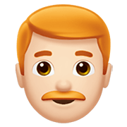 👨🏻‍🦰 Emoji Mann: helle Hautfarbe, rotes Haar Apple iOS 14.5.