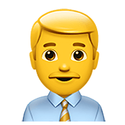 👨‍💼 Emoji Oficinista Hombre en Apple iOS 14.5.