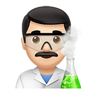 👨🏻‍🔬 Emoji Científico: Tono De Piel Claro en Apple iOS 14.5.