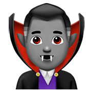 Emoji 🧛🏽‍♂️ Vampiro Uomo: Carnagione Olivastra su Apple iOS 14.5.