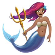 Emoji 🧜🏽‍♀️ Sirena Donna: Carnagione Olivastra su Apple iOS 14.5.