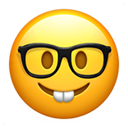Emoji 🤓 Faccina Nerd su Apple iOS 14.5.
