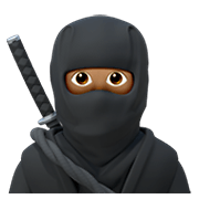 Émoji 🥷🏽 Ninja : Peau Légèrement Mate sur Apple iOS 14.5.