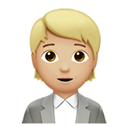 🧑🏼‍💼 Emoji Oficinista Hombre: Tono De Piel Claro Medio en Apple iOS 14.5.