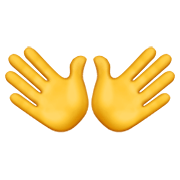 Emoji 👐 Mani Aperte su Apple iOS 14.5.
