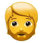 Emoji 🧔 Uomo Con La Barba su Apple iOS 14.5.