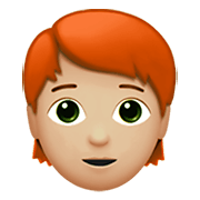 🧑🏼‍🦰 Emoji Erwachsener: mittelhelle Hautfarbe, rotes Haar Apple iOS 14.5.