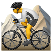 Emoji 🚵 Ciclista Di Mountain Bike su Apple iOS 14.5.