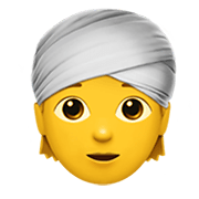 👳 Emoji Pessoa Com Turbante na Apple iOS 14.5.