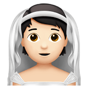 Émoji 👰🏻 Personne Mariée Avec Voile : Peau Claire sur Apple iOS 14.5.