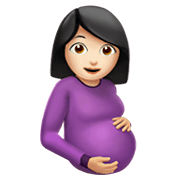 🤰🏻 Emoji Mujer Embarazada: Tono De Piel Claro en Apple iOS 14.5.