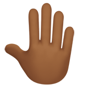 🤚🏾 Emoji erhobene Hand von hinten: mitteldunkle Hautfarbe Apple iOS 14.5.