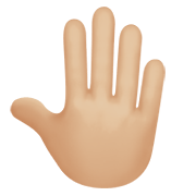 🤚🏼 Emoji erhobene Hand von hinten: mittelhelle Hautfarbe Apple iOS 14.5.