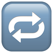 Emoji 🔁 Pulsante Di Ripetizione Della Riproduzione su Apple iOS 14.5.