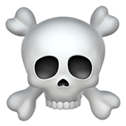 ☠️ Emoji Totenkopf mit gekreuzten Knochen Apple iOS 14.5.