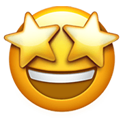 🤩 Emoji Cara Sonriendo Con Estrellas en Apple iOS 14.5.