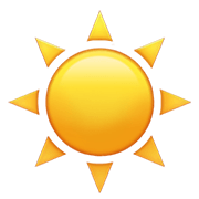 Émoji ☉ Soleil sur Apple iOS 14.5.