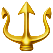 🔱 Emoji Emblema De Tridente en Apple iOS 14.5.