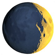Émoji 🌒 Lune Croissante sur Apple iOS 14.5.