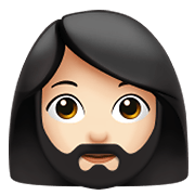 🧔🏻‍♀️ Emoji Mulher: Barba Pele Clara na Apple iOS 14.5.