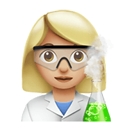 Émoji 👩🏼‍🔬 Scientifique Femme : Peau Moyennement Claire sur Apple iOS 14.5.