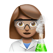 Émoji 👩🏽‍🔬 Scientifique Femme : Peau Légèrement Mate sur Apple iOS 14.5.