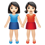 👭🏻 Emoji händchenhaltende Frauen: helle Hautfarbe Apple iOS 14.5.