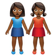 👭🏾 Emoji Duas Mulheres De Mãos Dadas: Pele Morena Escura na Apple iOS 14.5.