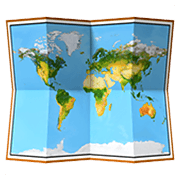 Emoji 🗺️ Mappa Mondiale su Apple iOS 14.5.