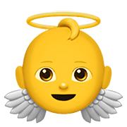 Émoji 👼 Bébé Ange sur Apple iOS 15.4.