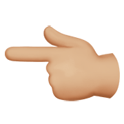 👈🏼 Emoji Dorso Da Mão Com Dedo Indicador Apontando Para A Esquerda: Pele Morena Clara na Apple iOS 15.4.