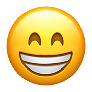 😁 Emoji Cara Radiante Con Ojos Sonrientes en Apple iOS 15.4.