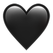 Émoji 🖤 Cœur Noir sur Apple iOS 15.4.
