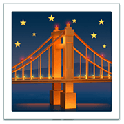 🌉 Emoji Brücke vor Nachthimmel Apple iOS 15.4.
