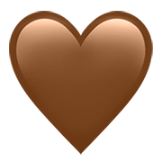 Emoji 🤎 Cuore Marrone su Apple iOS 15.4.