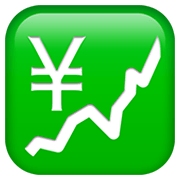 💹 Emoji steigender Trend mit Yen-Zeichen Apple iOS 15.4.