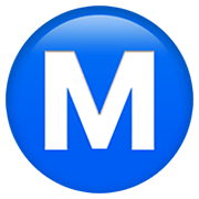 Ⓜ️ Emoji Buchstabe „M“ in Kreis Apple iOS 15.4.
