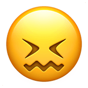 😖 Emoji verwirrtes Gesicht Apple iOS 15.4.