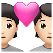 💑🏻 Emoji Casal Apaixonado, Pele Clara na Apple iOS 15.4.