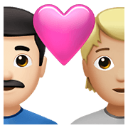 👨🏻‍❤️‍🧑🏼 Emoji Pareja Enamorada: Hombre, Persona, Tono De Piel Claro, Tono De Piel Claro Medio en Apple iOS 15.4.