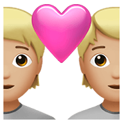 💑🏼 Emoji Casal Apaixonado, Pele Morena Clara na Apple iOS 15.4.