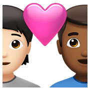 🧑🏻‍❤️‍👨🏾 Emoji Pareja Enamorada: Persona, Hombre, Tono De Piel Claro, Tono De Piel Oscuro Medio en Apple iOS 15.4.