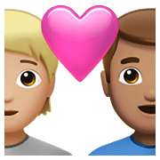 🧑🏼‍❤️‍👨🏽 Emoji Liebespaar: Person, Mannn, mittelhelle Hautfarbe, mittlere Hautfarbe Apple iOS 15.4.
