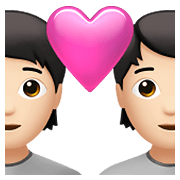 Émoji 🧑🏻‍❤️‍🧑🏻 Couple Avec Cœur: Personne, Personne, Peau Claire sur Apple iOS 15.4.