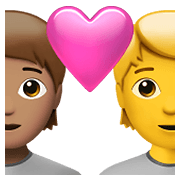 Émoji 🧑🏽‍❤️‍🧑 Couple Avec Cœur: Personne, Personne, Peau Légèrement Mate, Pas de teint sur Apple iOS 15.4.