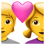 🧑‍❤️‍👩 Emoji Casal Apaixonado: Pessoa, Mulher na Apple iOS 15.4.